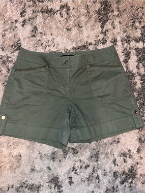 White House Black Market Olive Green Utility Bermuda Shorts